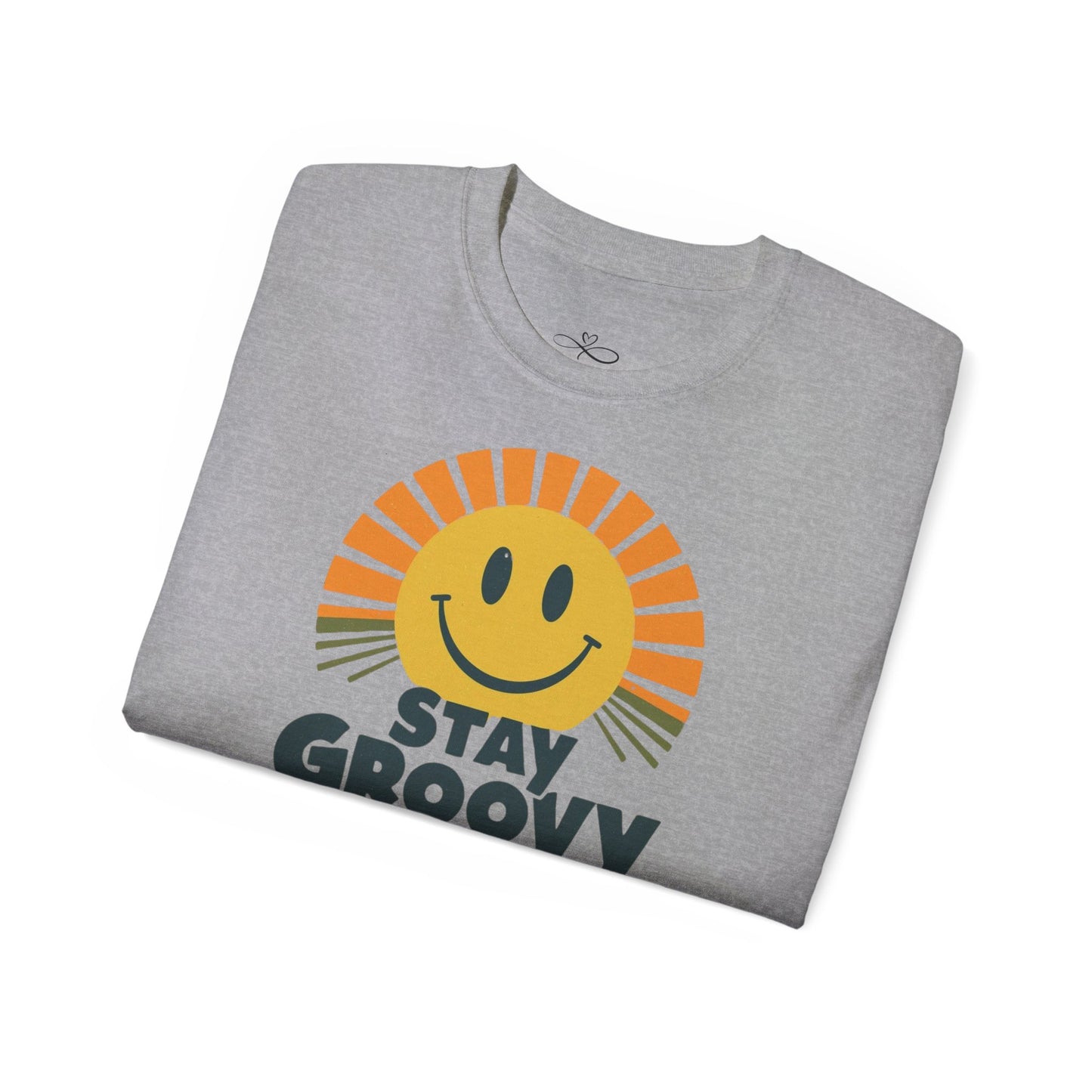 Stay Groovy Unisex Cotton Tee, Retro Graphic Shirt, Smile T-Shirt, Gift for Friends, Feel Good Apparel, Summer Vibes Top