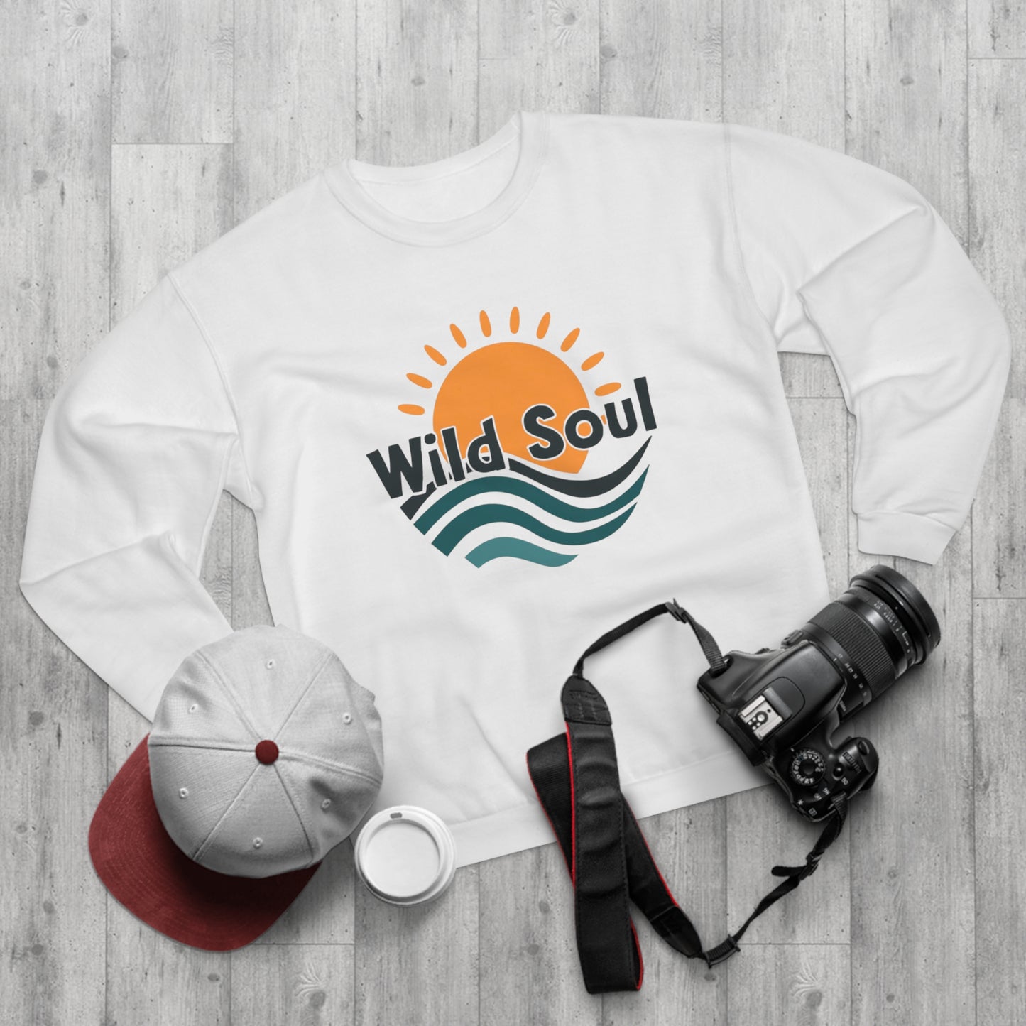 Wild Soul Unisex Crew Neck Sweatshirt, Cozy Relaxation Apparel, Perfect for Beach Lovers, Gift for Friends, Inspirational Gift