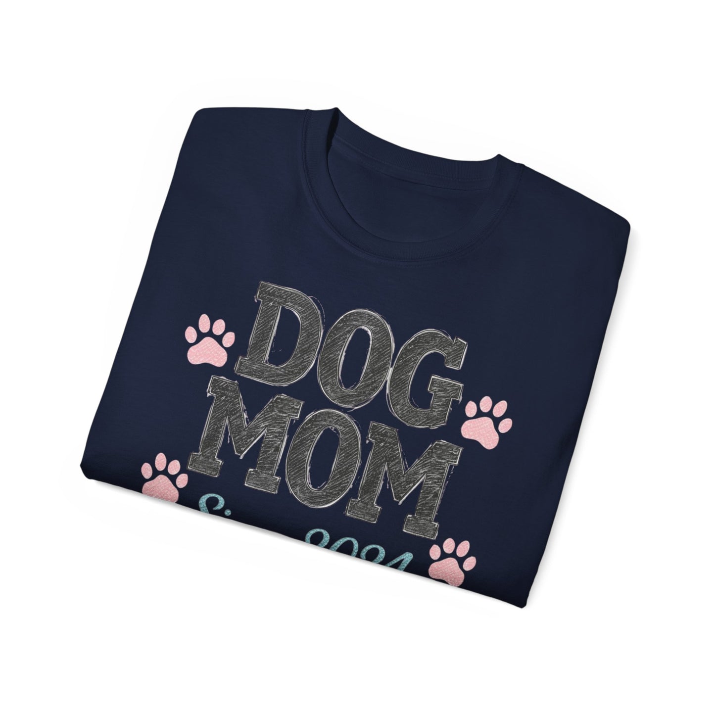 Dog Mom Tee, Cute Dog Lover T-Shirt, Pet Owner Gift, Gift for Dog Lovers, Dog Mom Since 2024 Shirt, Animal Lover Apparel