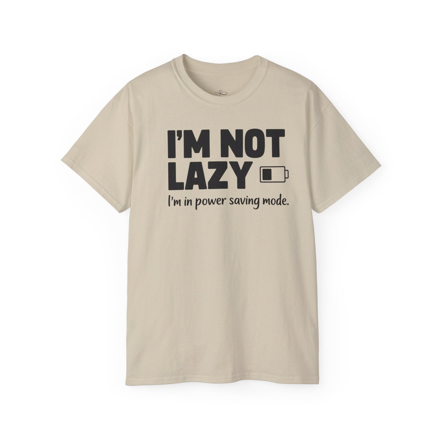 Funny Power Saving Mode Tee, Unisex Graphic T-Shirt, Gift for Tech Lovers, Casual Wear, Birthday Gift, Humor Shirt