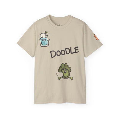 Playful Doodle Graphic Tee for Creative Souls, Fun Gift for Kids, Casual Wear, Art Lovers, Unique Tee