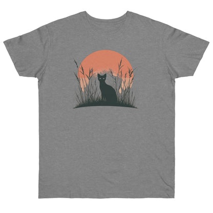 Cat Sunset Silhouette T-Shirt – Katzenmotiv
