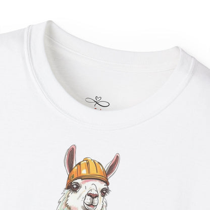 Llama on Wheels T-Shirt, Fun Graphic Tee for Animal Lovers, Summer Casual Wear, Perfect Gift for Birthdays and Holidays