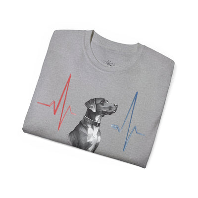 Heartbeat of a Dog Unisex Tee, Dog Lover Gift, Pet Memorial Shirt, Animal Rescue Fundraiser, Dog Themed Tee