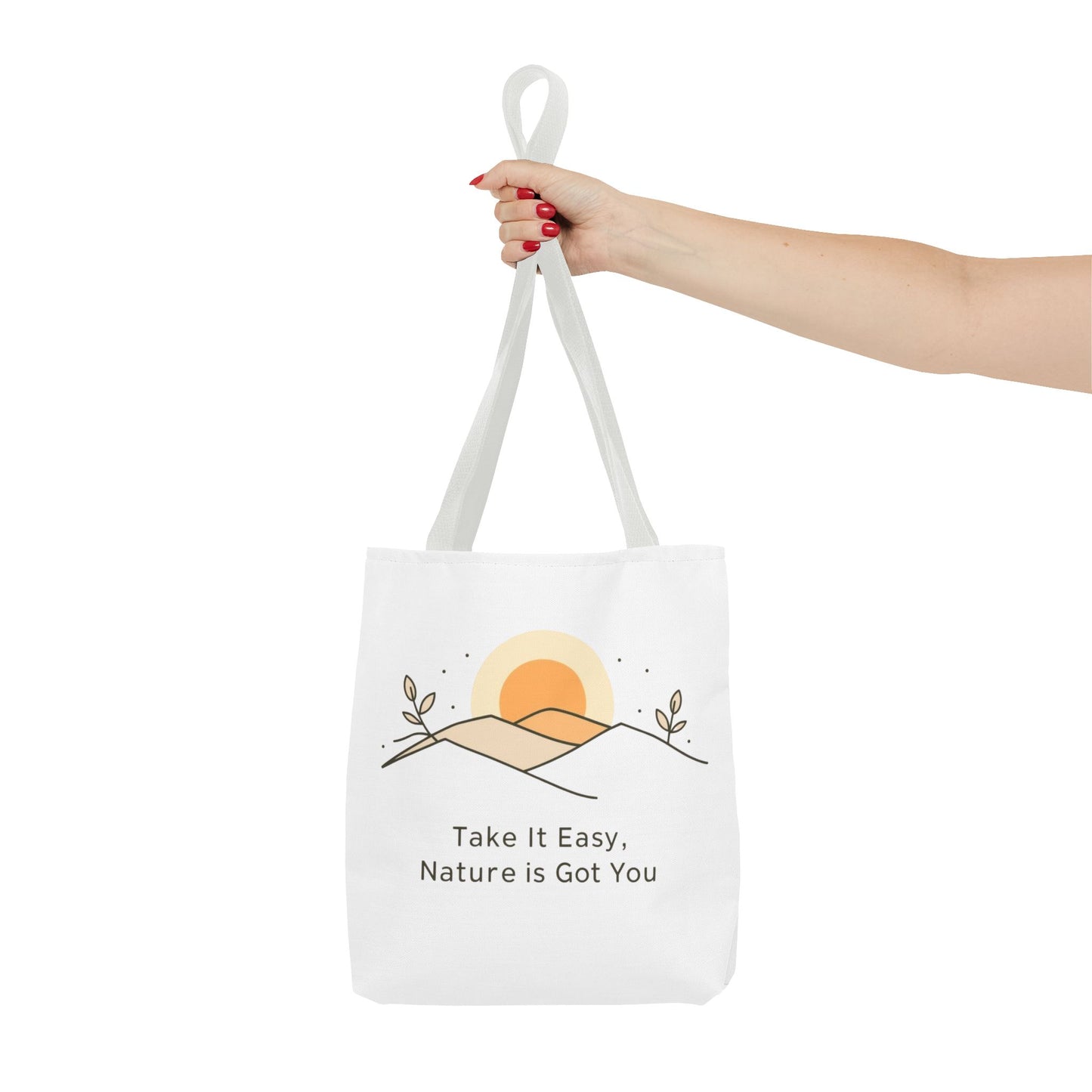 Take It Easy Tote Bag  Natur Design Tasche mit modernem Spruch