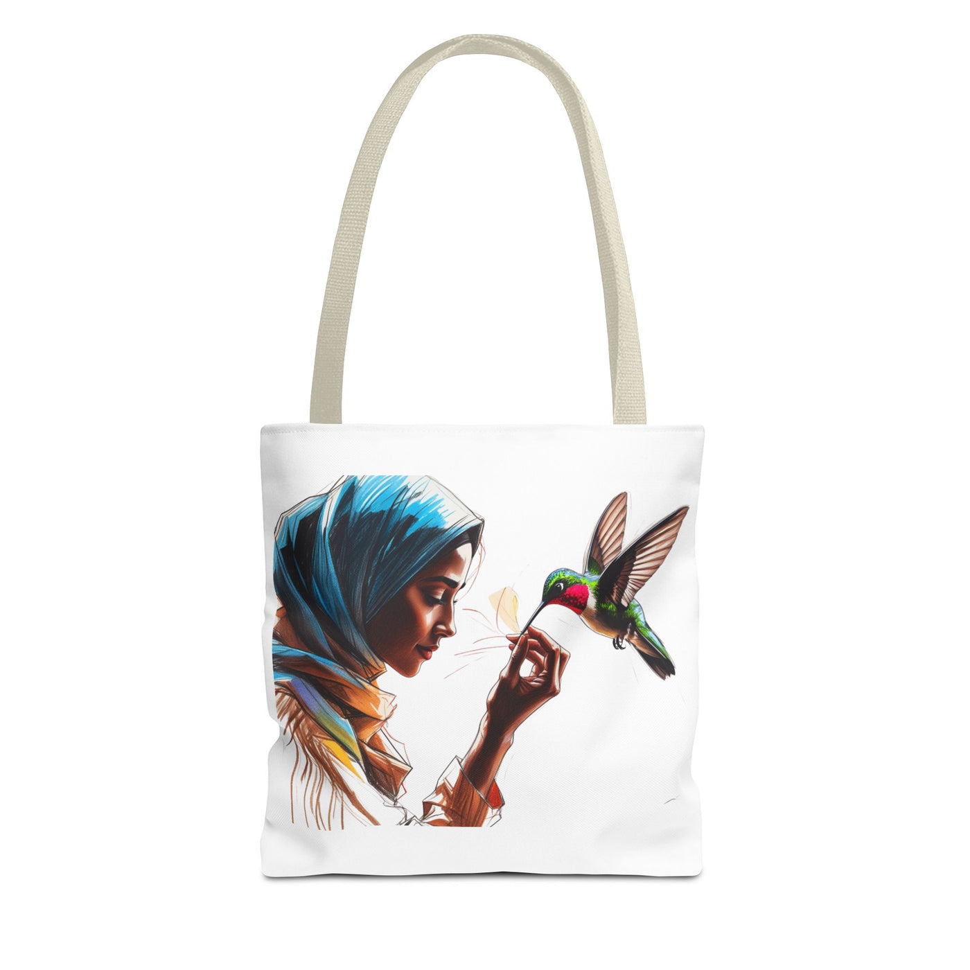 EcoFriendly Tote Bag mit Vogel und Frauenmotiv Perfekt als Geschenk
