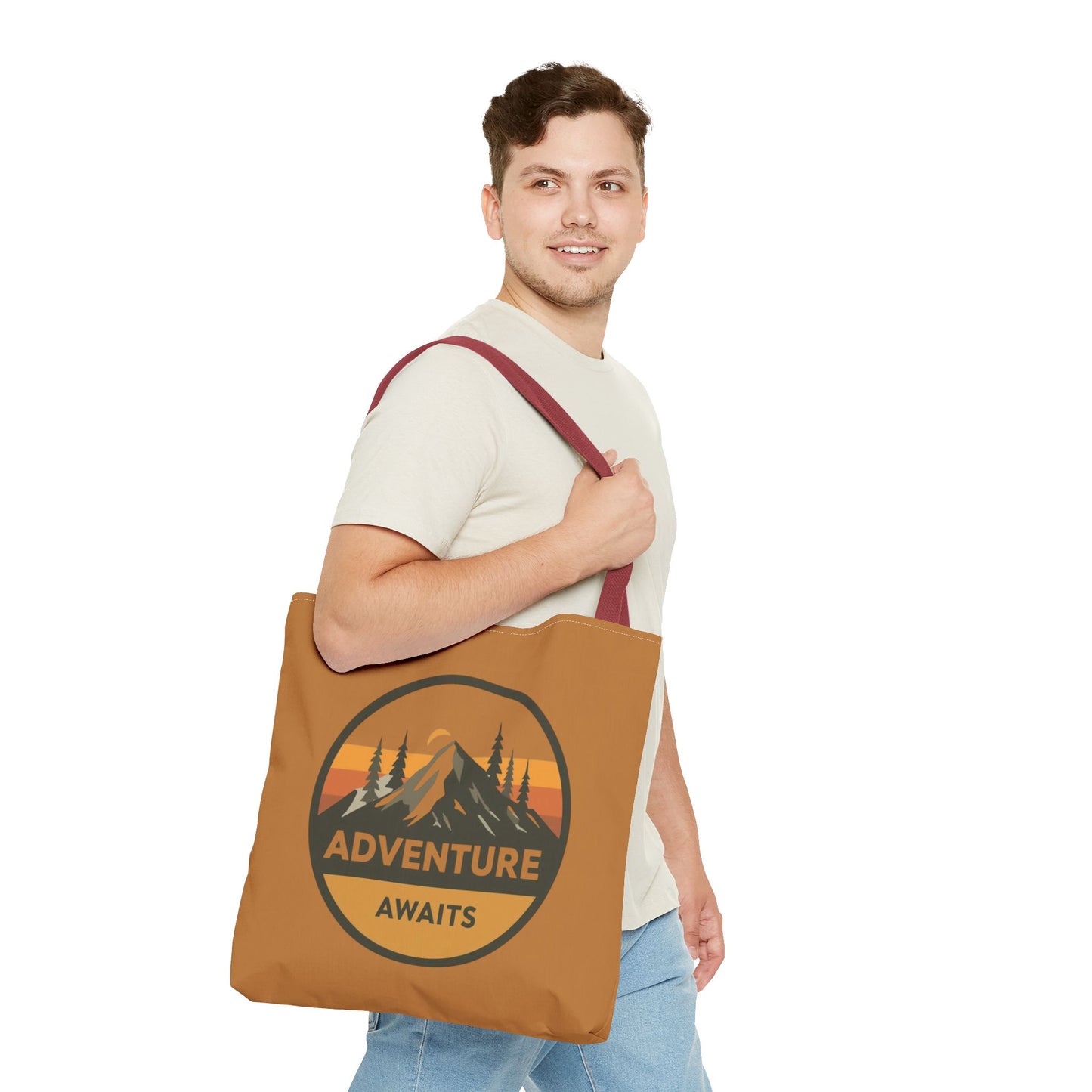 Adventure Awaits Tote Bag | Eco-Friendly Carryall | Hiking Essential | Gift for Outdoor Lovers | Travel Companion | Trendy Shopper