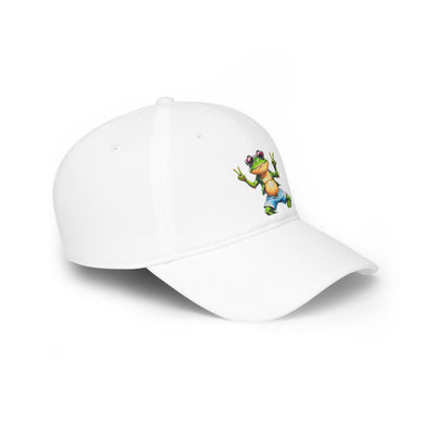 Playful Frog Low Profile Baseball Cap, Fun Hat for Nature Lovers, Casual Outdoor Accessory, Gift for Kids and Adults, Unique Summer Cap