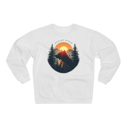 Sunset Ridge Adventure Sweatshirt, Unisex Cozy Crew Neck, Perfect for Nature Lovers, Great for Hiking, Camping, Gift for Outdoor Enthusiasts