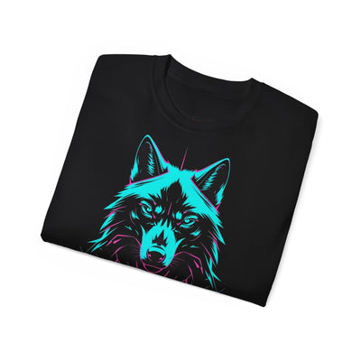 Vibrant Wolf Graphic Tee | Unisex Cotton Shirt for Nature Lovers, Gift for Animal Enthusiasts, Cool Streetwear, Eco-Friendly Fashion