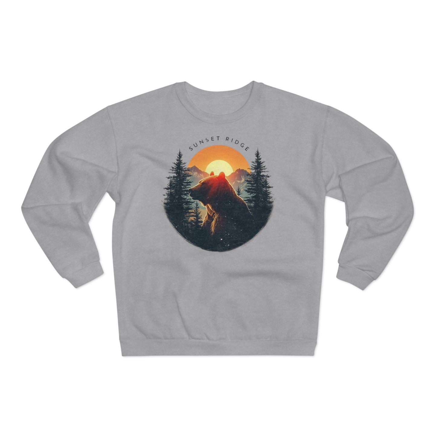 Sunset Ridge Adventure Sweatshirt, Unisex Cozy Crew Neck, Perfect for Nature Lovers, Great for Hiking, Camping, Gift for Outdoor Enthusiasts