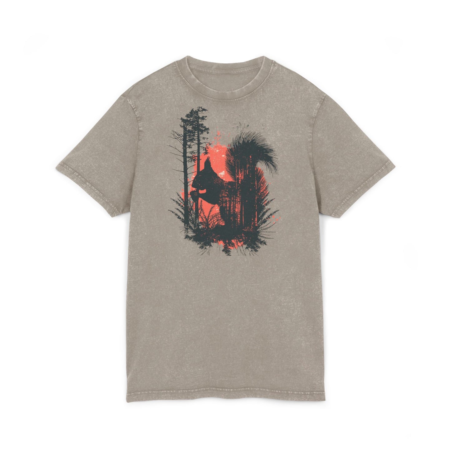 Squirrel Forest Sunset T-Shirt – Eichhörnchen Naturmotiv