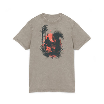 Squirrel Forest Sunset T-Shirt – Eichhörnchen Naturmotiv