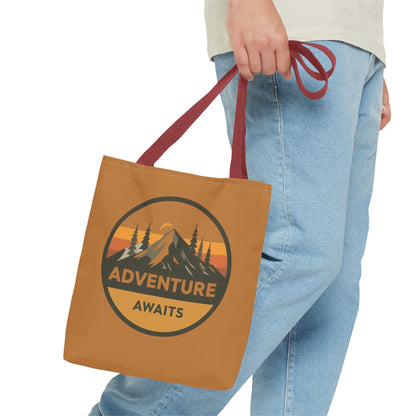 Adventure Awaits Tote Bag | Eco-Friendly Carryall | Hiking Essential | Gift for Outdoor Lovers | Travel Companion | Trendy Shopper