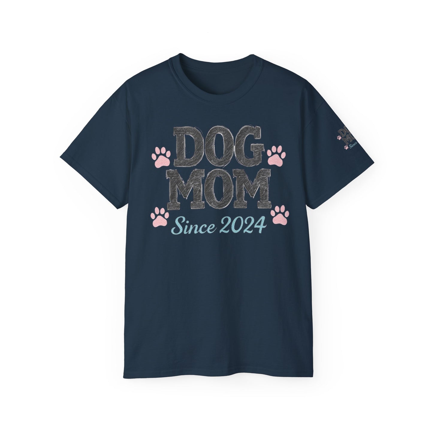Dog Mom Tee, Cute Dog Lover T-Shirt, Pet Owner Gift, Gift for Dog Lovers, Dog Mom Since 2024 Shirt, Animal Lover Apparel