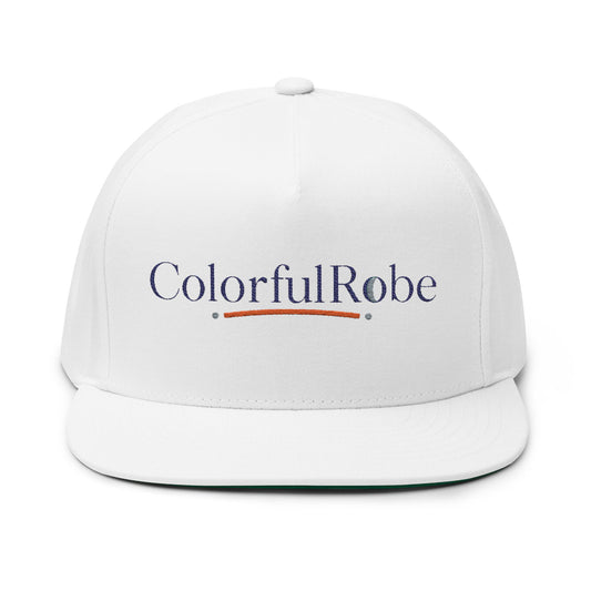 Embroidered Flat Bill Cap - Stylish ColorfulRobe Design