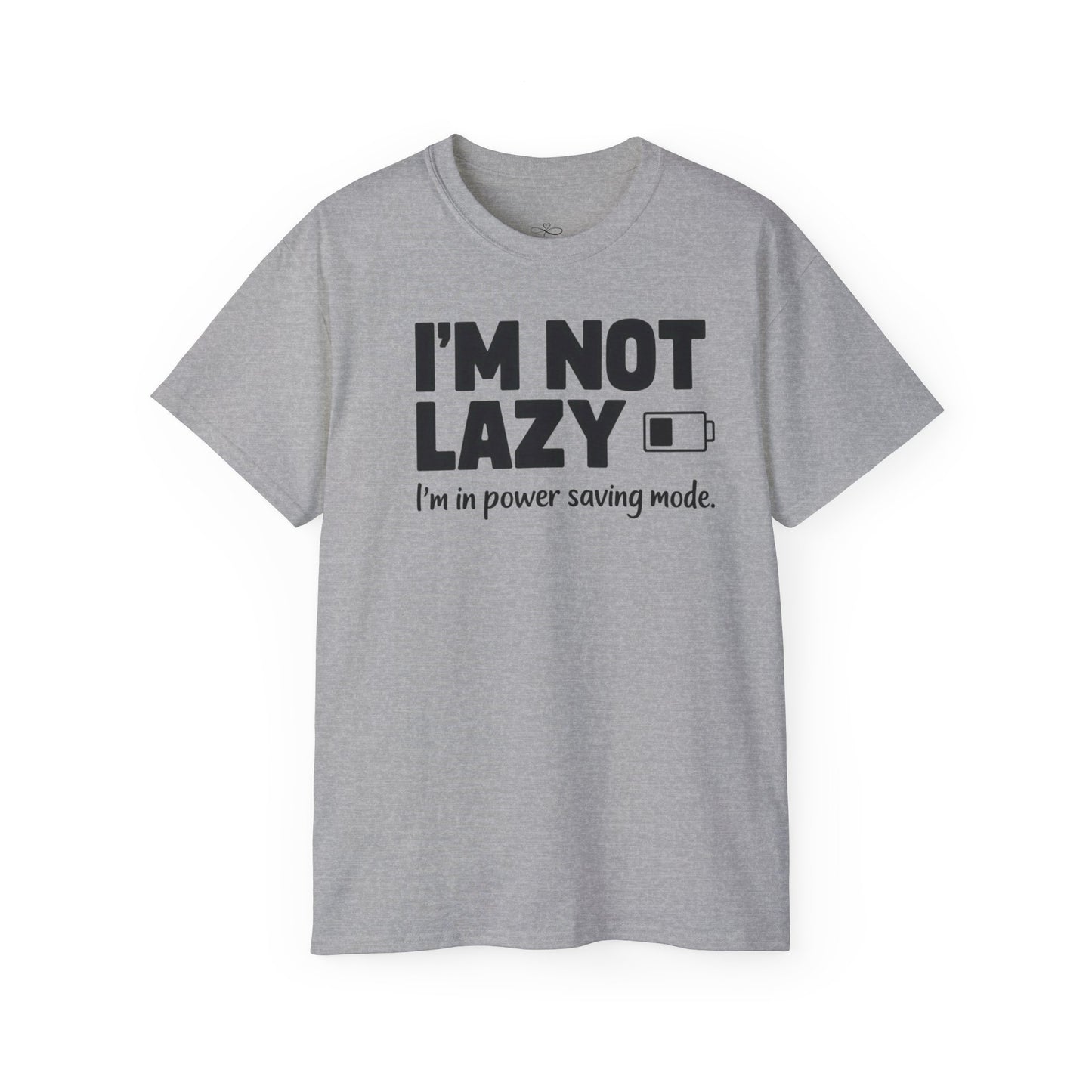 Funny Power Saving Mode Tee, Unisex Graphic T-Shirt, Gift for Tech Lovers, Casual Wear, Birthday Gift, Humor Shirt