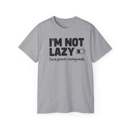 Funny Power Saving Mode Tee, Unisex Graphic T-Shirt, Gift for Tech Lovers, Casual Wear, Birthday Gift, Humor Shirt
