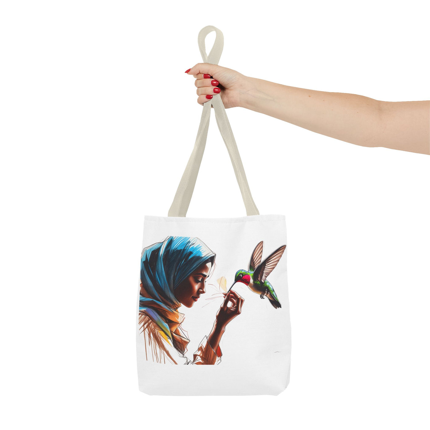EcoFriendly Tote Bag mit Vogel und Frauenmotiv Perfekt als Geschenk