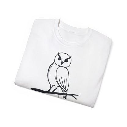 Stylish Owl Graphic Tee for Nature Lovers, Unisex Shirt, Eco-Friendly Gift, Casual Wear, Animal Lover Apparel