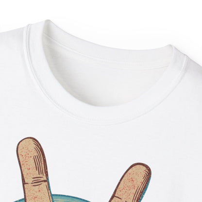 Peace Sign Unisex Ultra Cotton Tee, Graphic Tee, Casual Wear, Gift for Friends, Summer Outfit, Eco-Friendly Fashion