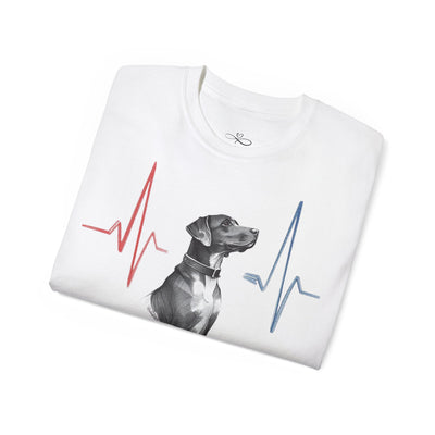 Heartbeat of a Dog Unisex Tee, Dog Lover Gift, Pet Memorial Shirt, Animal Rescue Fundraiser, Dog Themed Tee