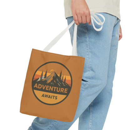 Adventure Awaits Tote Bag | Eco-Friendly Carryall | Hiking Essential | Gift for Outdoor Lovers | Travel Companion | Trendy Shopper