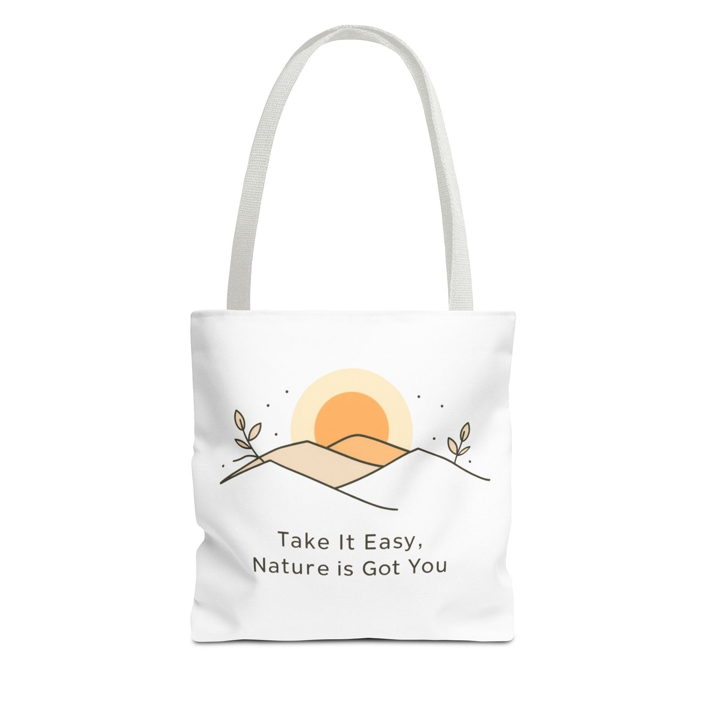 Take It Easy Tote Bag  Natur Design Tasche mit modernem Spruch