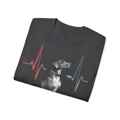 Heartbeat of a Dog Unisex Tee, Dog Lover Gift, Pet Memorial Shirt, Animal Rescue Fundraiser, Dog Themed Tee