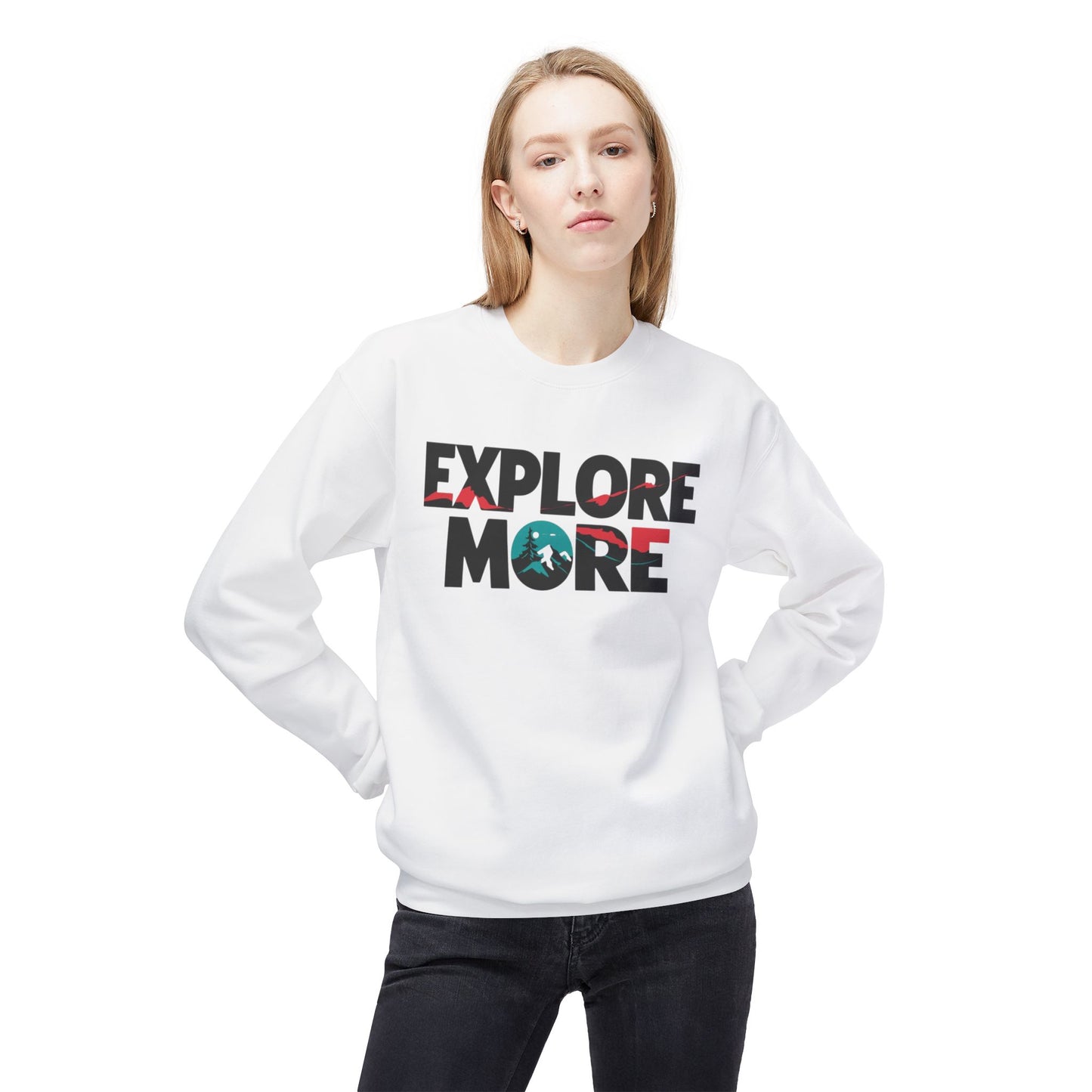 Sweatshirt „Explore More“ – Statement Design für Entdecker – auch  als T-Shirt & Cap – ColorfulRobe
