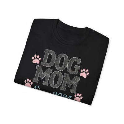 Dog Mom Tee, Cute Dog Lover T-Shirt, Pet Owner Gift, Gift for Dog Lovers, Dog Mom Since 2024 Shirt, Animal Lover Apparel
