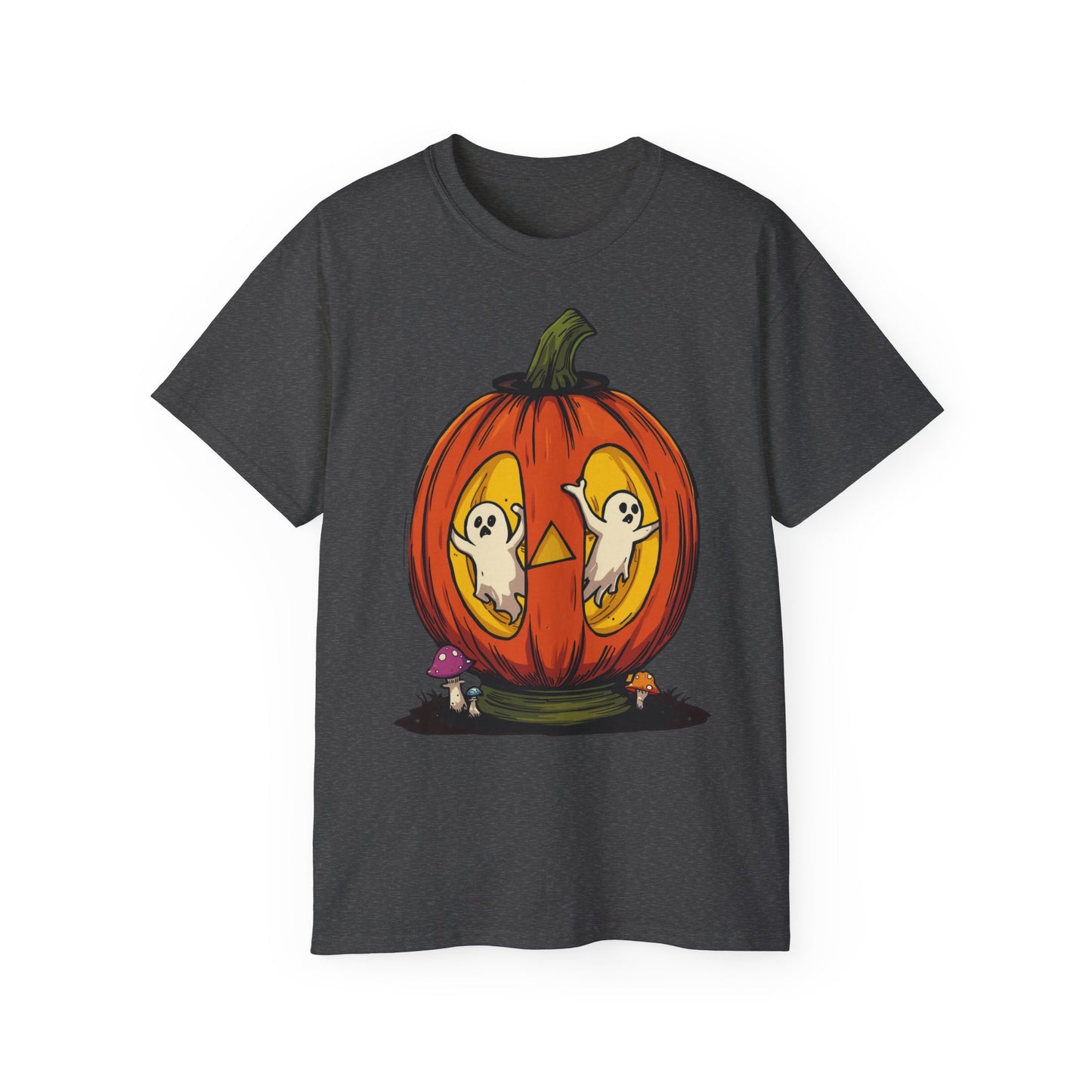 Pumpkin Ghost Tee, Halloween T-Shirt, Fall Shirt, Spooky Apparel, Unisex Graphic Tee, Pumpkin Lover Gift