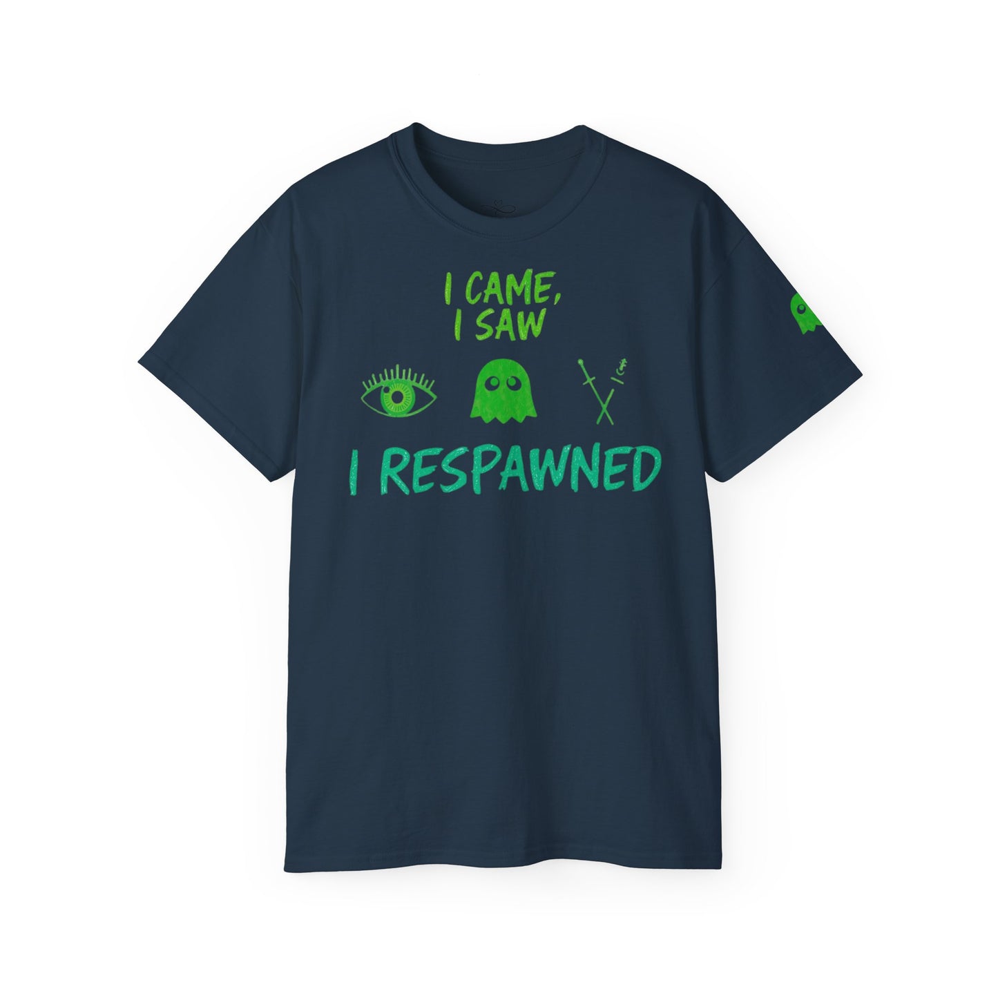 Gaming Humor Tee, I Came I Saw I Respawned Shirt, Unisex Cotton T-Shirt, Gaming Gift, Casual Wear, Geeky Tee
