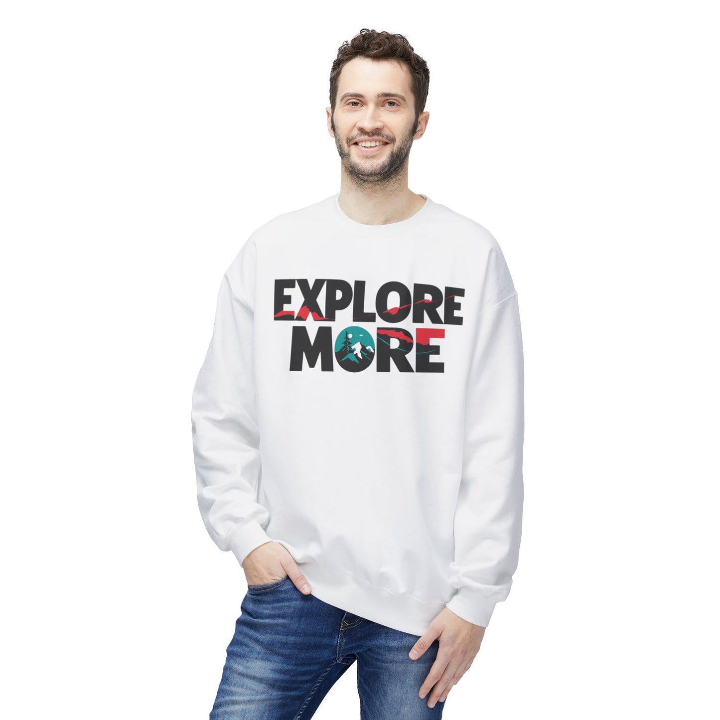 Sweatshirt „Explore More“ – Statement Design für Entdecker – auch  als T-Shirt & Cap – ColorfulRobe