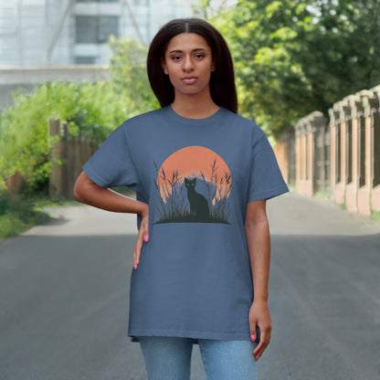 Cat Sunset Silhouette T-Shirt – Katzenmotiv