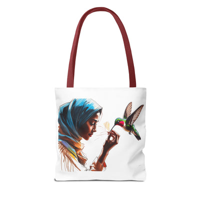 EcoFriendly Tote Bag mit Vogel und Frauenmotiv Perfekt als Geschenk