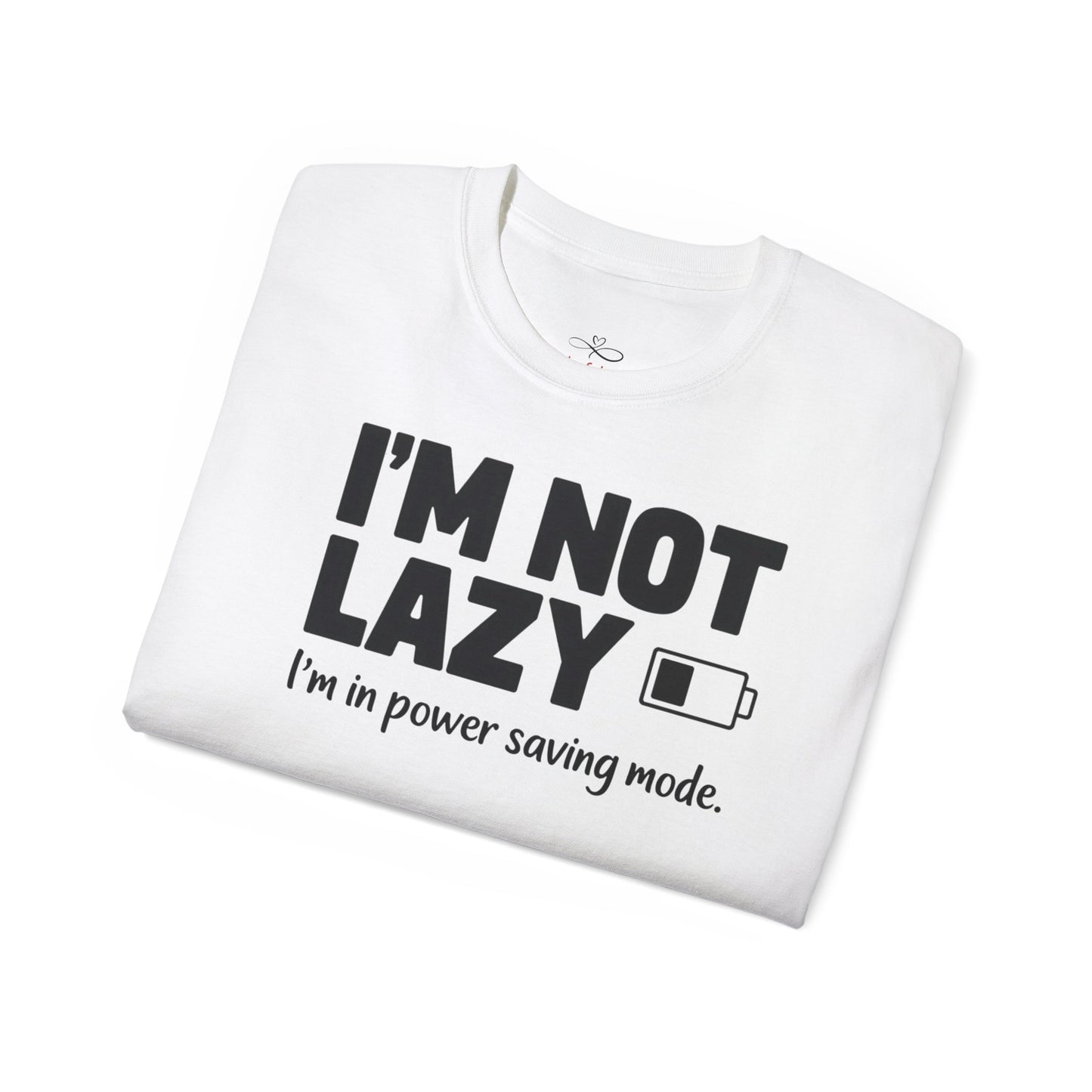 Funny Power Saving Mode Tee, Unisex Graphic T-Shirt, Gift for Tech Lovers, Casual Wear, Birthday Gift, Humor Shirt