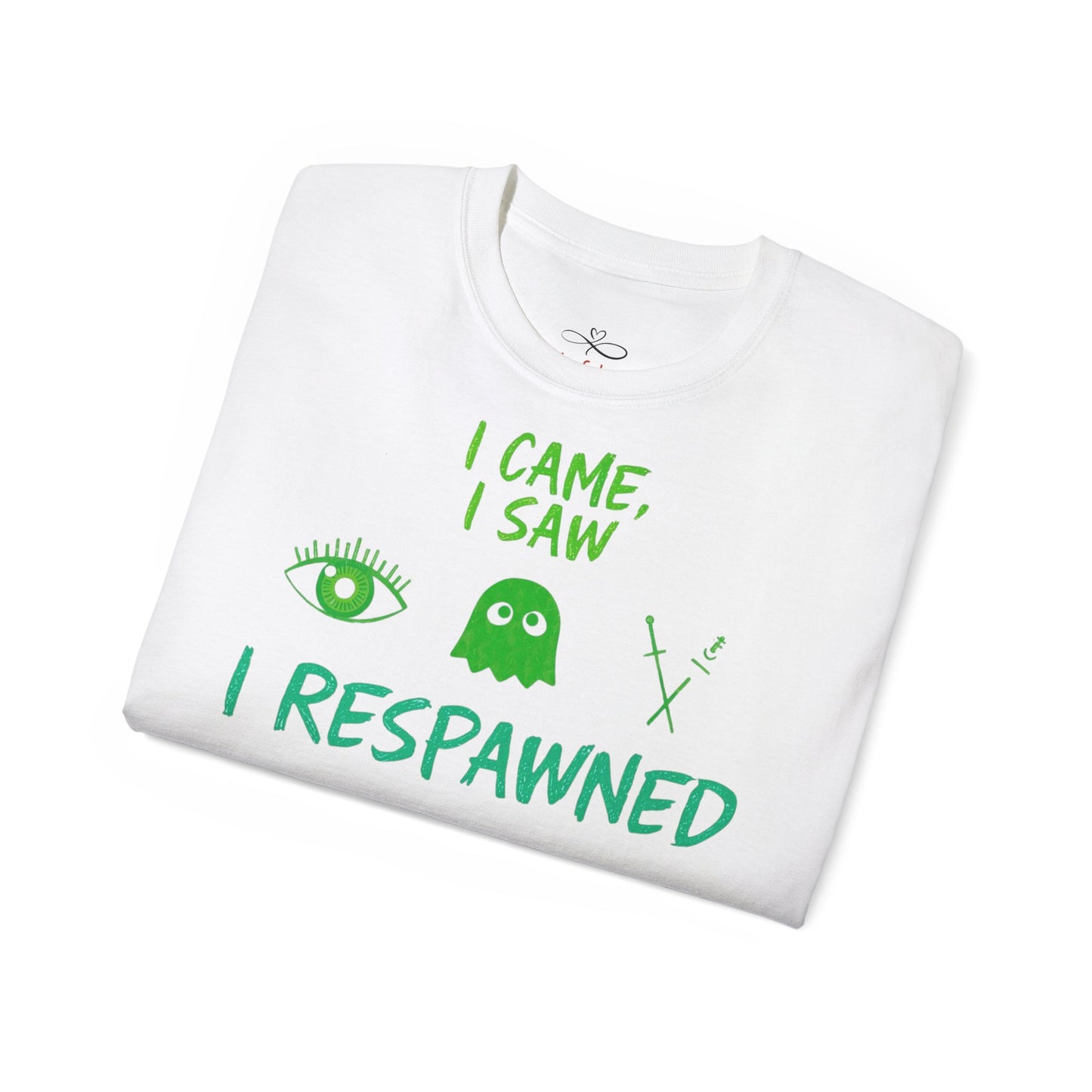 Gaming Humor Tee, I Came I Saw I Respawned Shirt, Unisex Cotton T-Shirt, Gaming Gift, Casual Wear, Geeky Tee