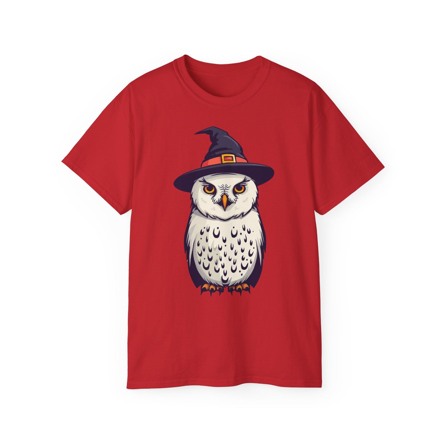 Halloween Owl Tee, Spooky Cotton T-Shirt for Fall, Unisex Graphic Tee for Halloween Parties, Gift for Owl Lovers, Casual Halloween Style