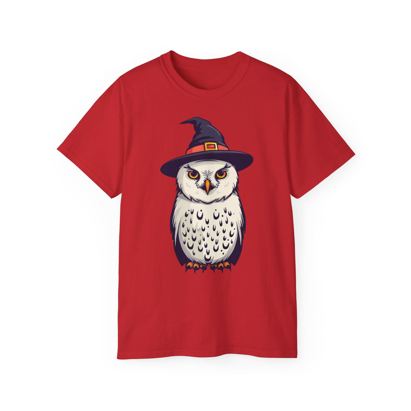 Halloween Owl Tee, Spooky Cotton T-Shirt for Fall, Unisex Graphic Tee for Halloween Parties, Gift for Owl Lovers, Casual Halloween Style