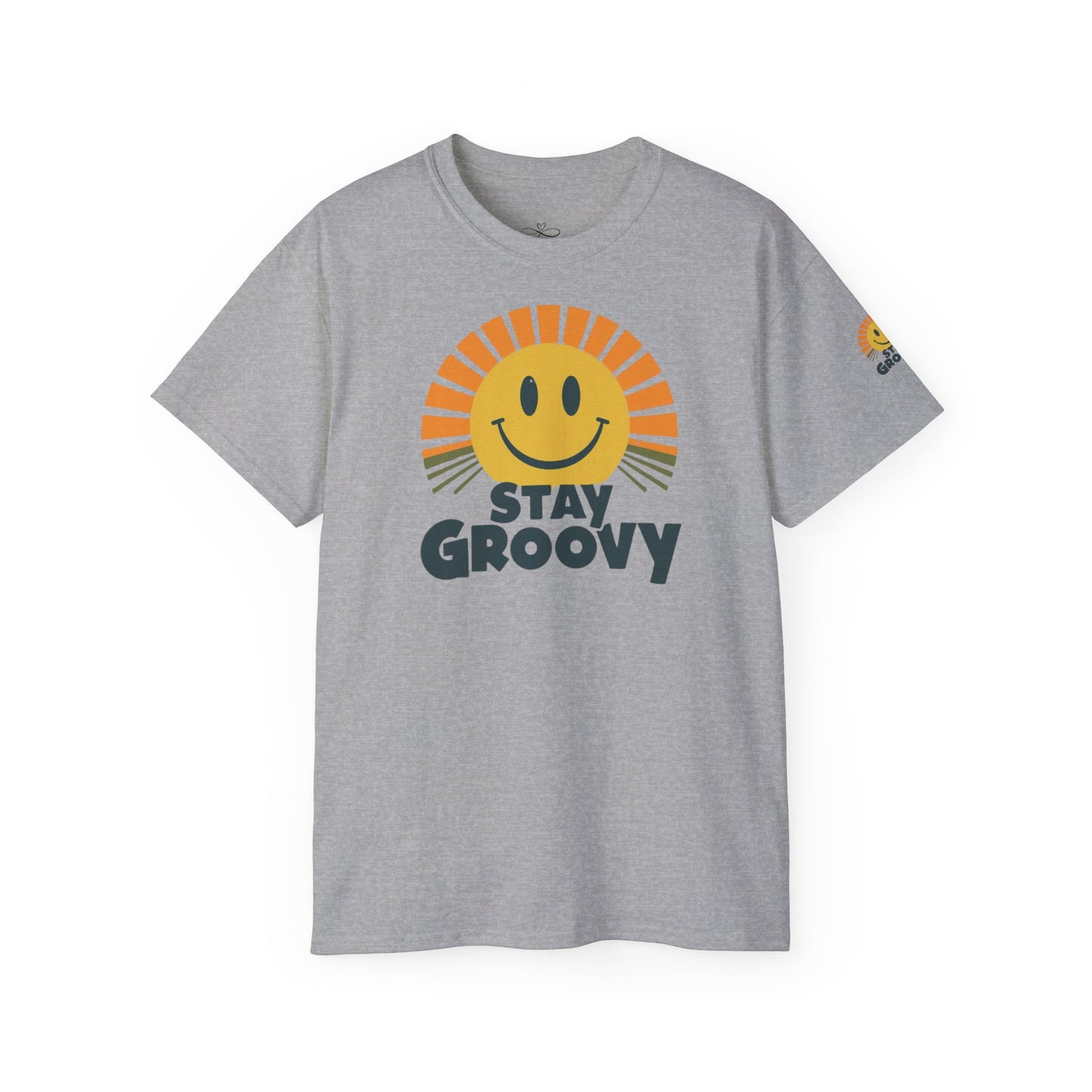 Stay Groovy Unisex Cotton Tee, Retro Graphic Shirt, Smile T-Shirt, Gift for Friends, Feel Good Apparel, Summer Vibes Top