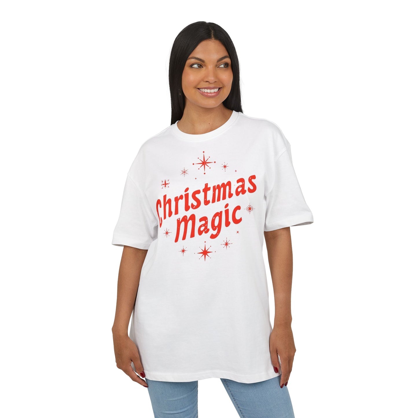 Christmas Magic Tee — Retro Red Holiday Graphic T-Shirt