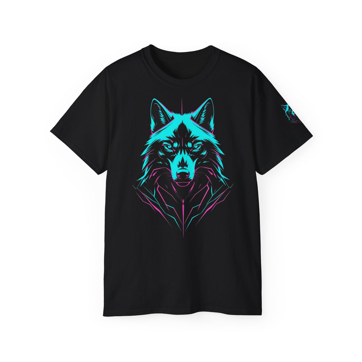 Vibrant Wolf Graphic Tee | Unisex Cotton Shirt for Nature Lovers, Gift for Animal Enthusiasts, Cool Streetwear, Eco-Friendly Fashion
