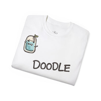 Playful Doodle Graphic Tee for Creative Souls, Fun Gift for Kids, Casual Wear, Art Lovers, Unique Tee