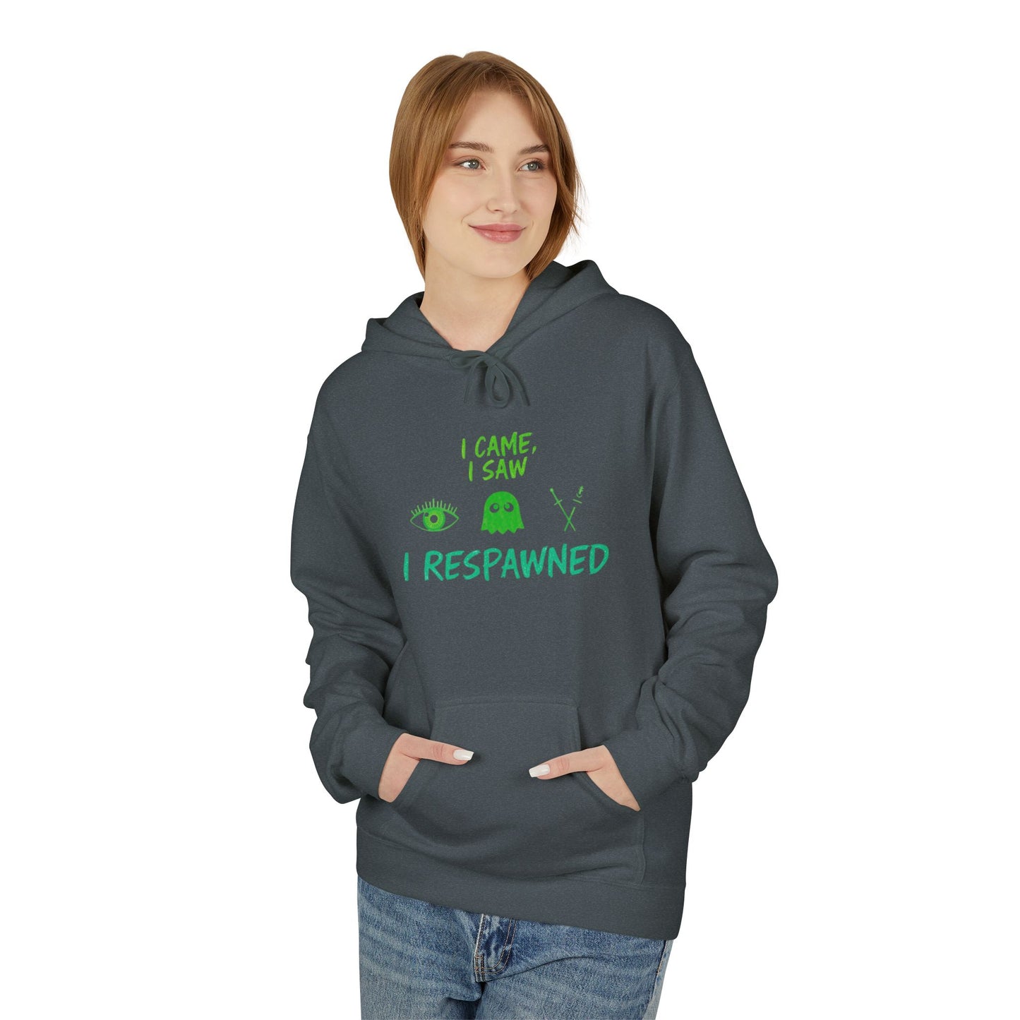 Playful Gamer Hoodie: I Came From, I Respawned | Unisex Fleece Hoodie, Video Game Gift, Casual Wear, Cozy Style, Geek Apparel