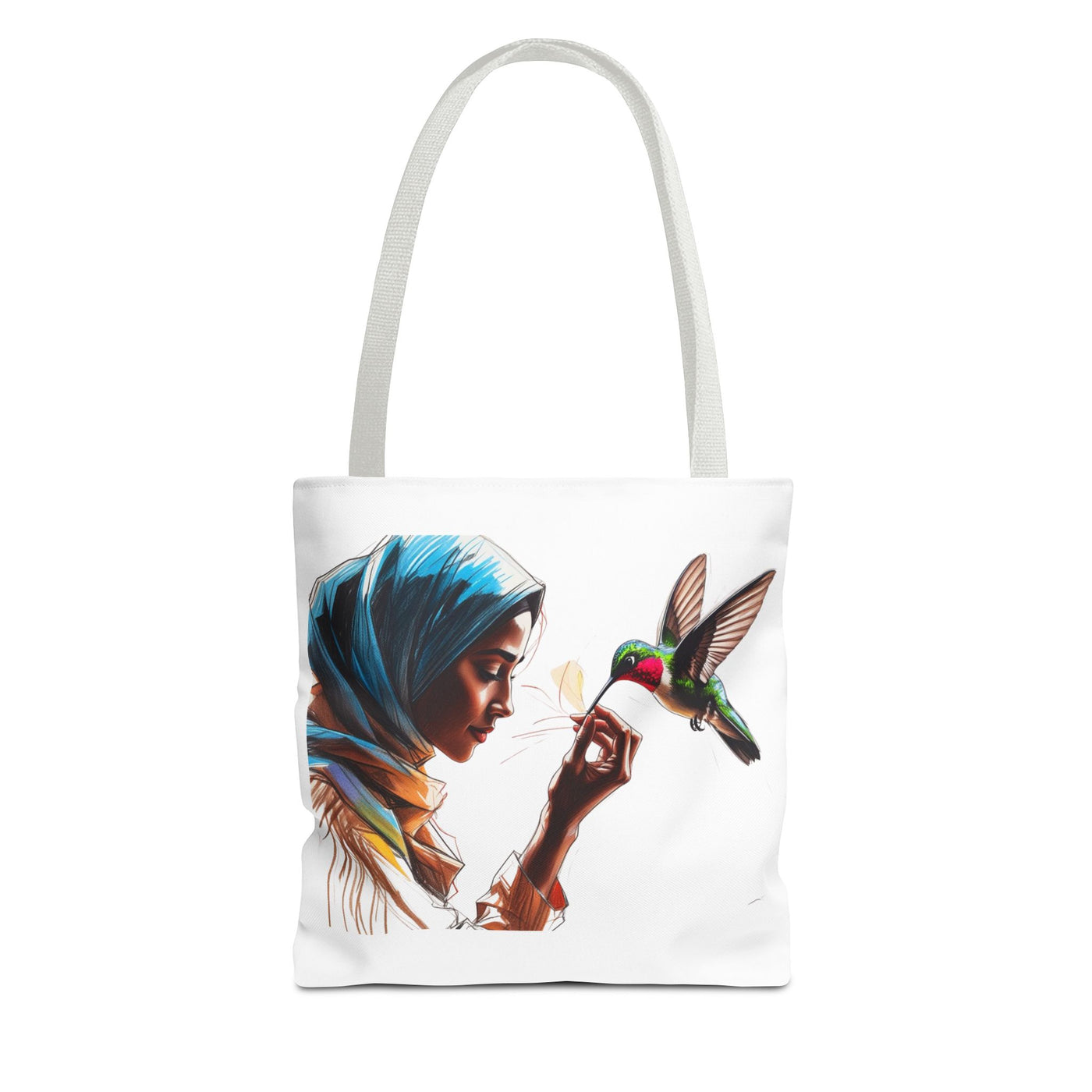 EcoFriendly Tote Bag mit Vogel und Frauenmotiv Perfekt als Geschenk