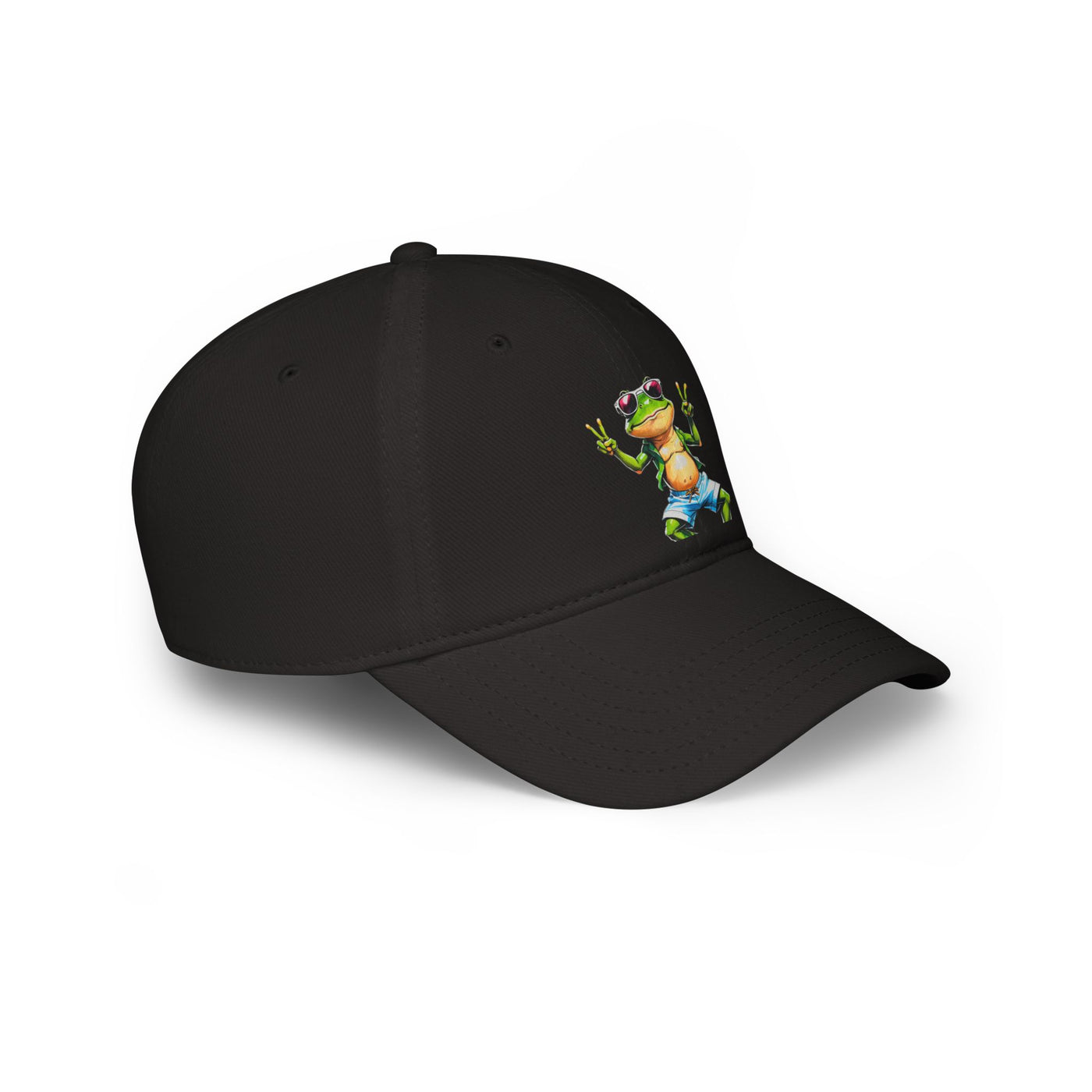Playful Frog Low Profile Baseball Cap, Fun Hat for Nature Lovers, Casual Outdoor Accessory, Gift for Kids and Adults, Unique Summer Cap