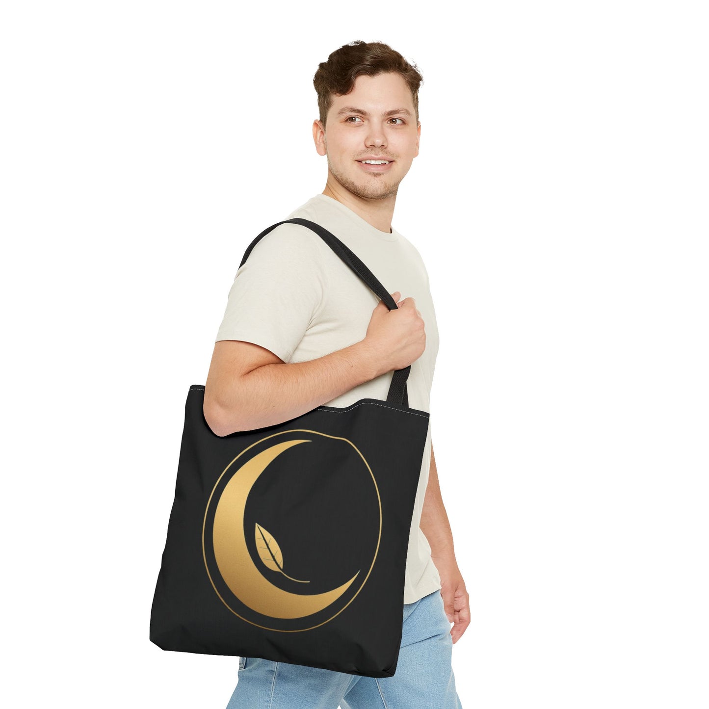 Golden Moon & Leaf Tote – Stilvolle Everyday Bag“