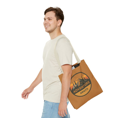 Adventure Awaits Tote Bag | Eco-Friendly Carryall | Hiking Essential | Gift for Outdoor Lovers | Travel Companion | Trendy Shopper