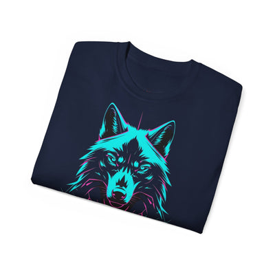 Vibrant Wolf Graphic Tee | Unisex Cotton Shirt for Nature Lovers, Gift for Animal Enthusiasts, Cool Streetwear, Eco-Friendly Fashion